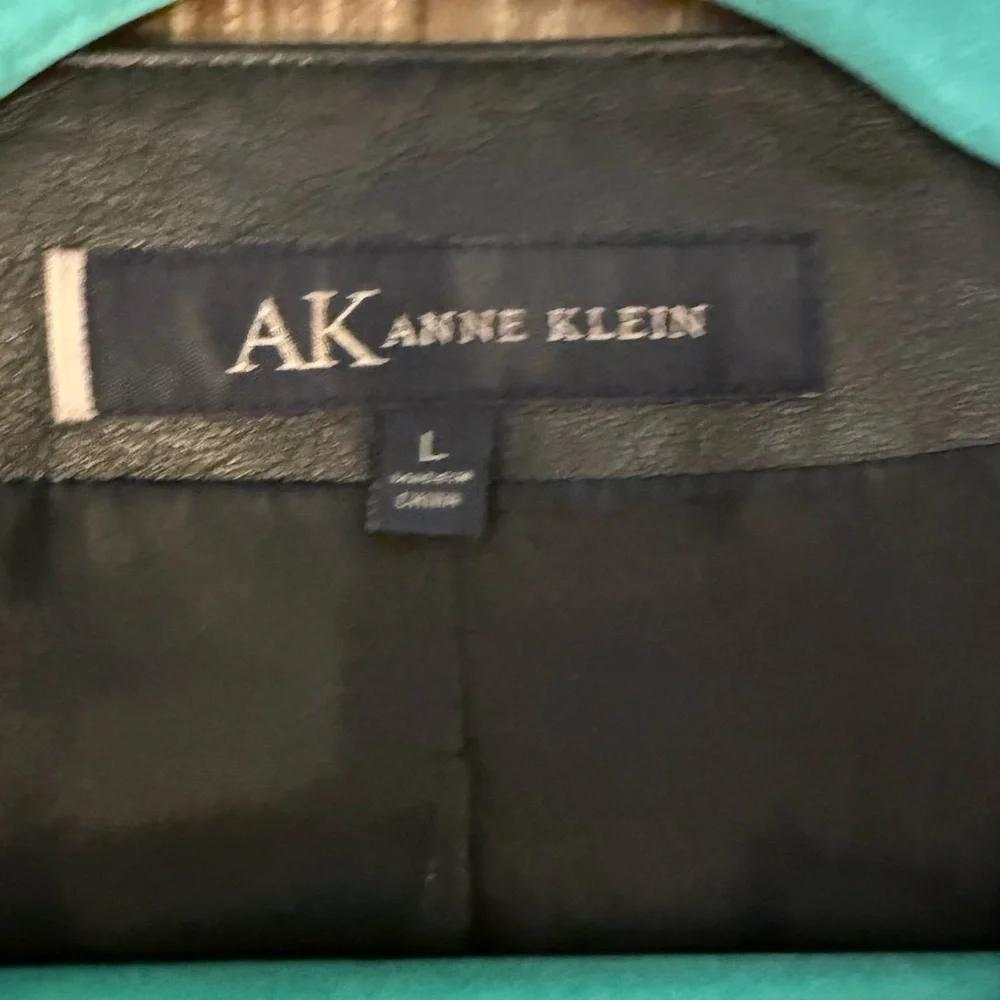 Anne Klein Black Leather Jacket - Picture 2 of 5
